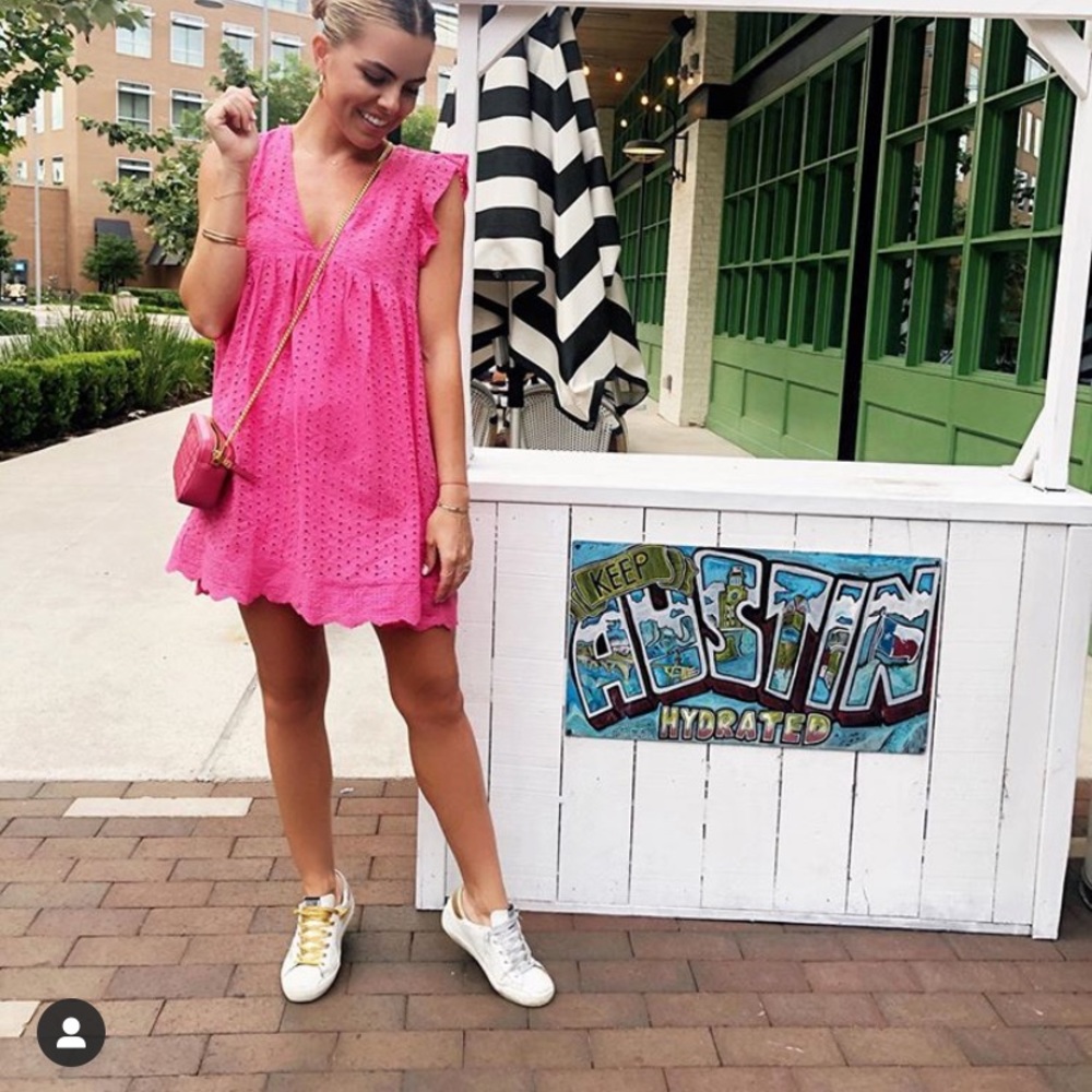 White eyelit romper
